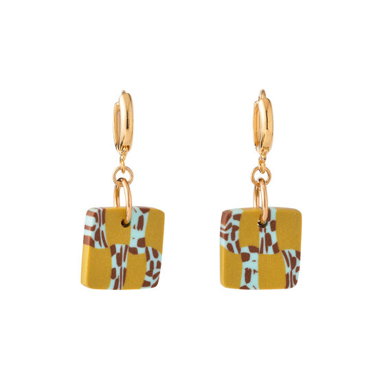 Gaspéite hoop earrings